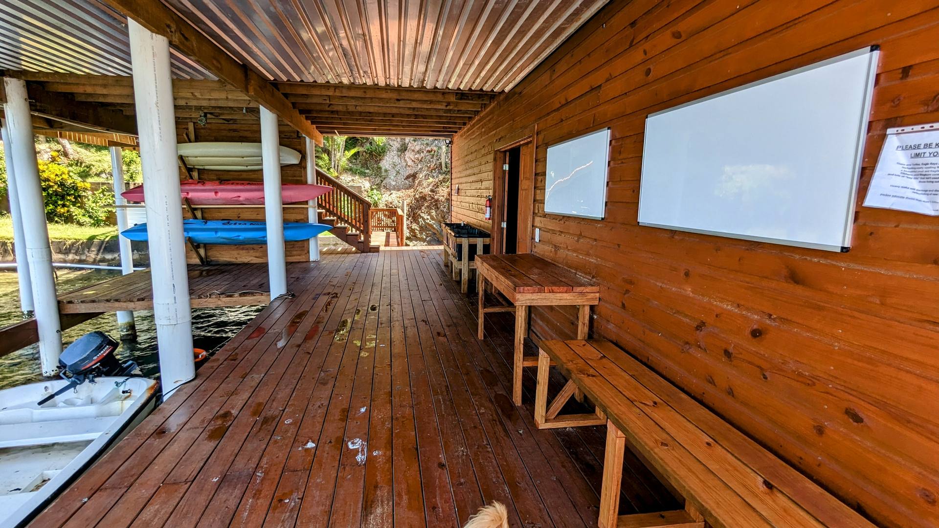 Table on the dock
